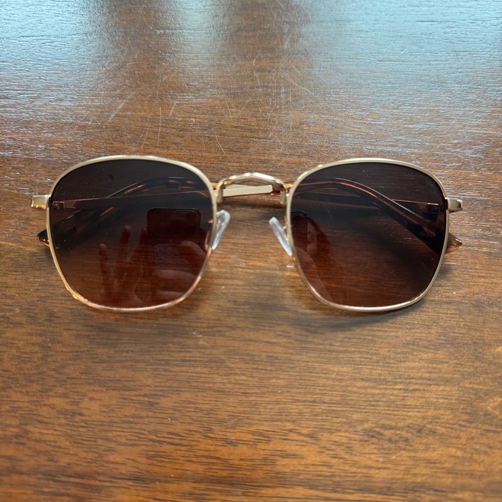 Gold Square Sunglasses